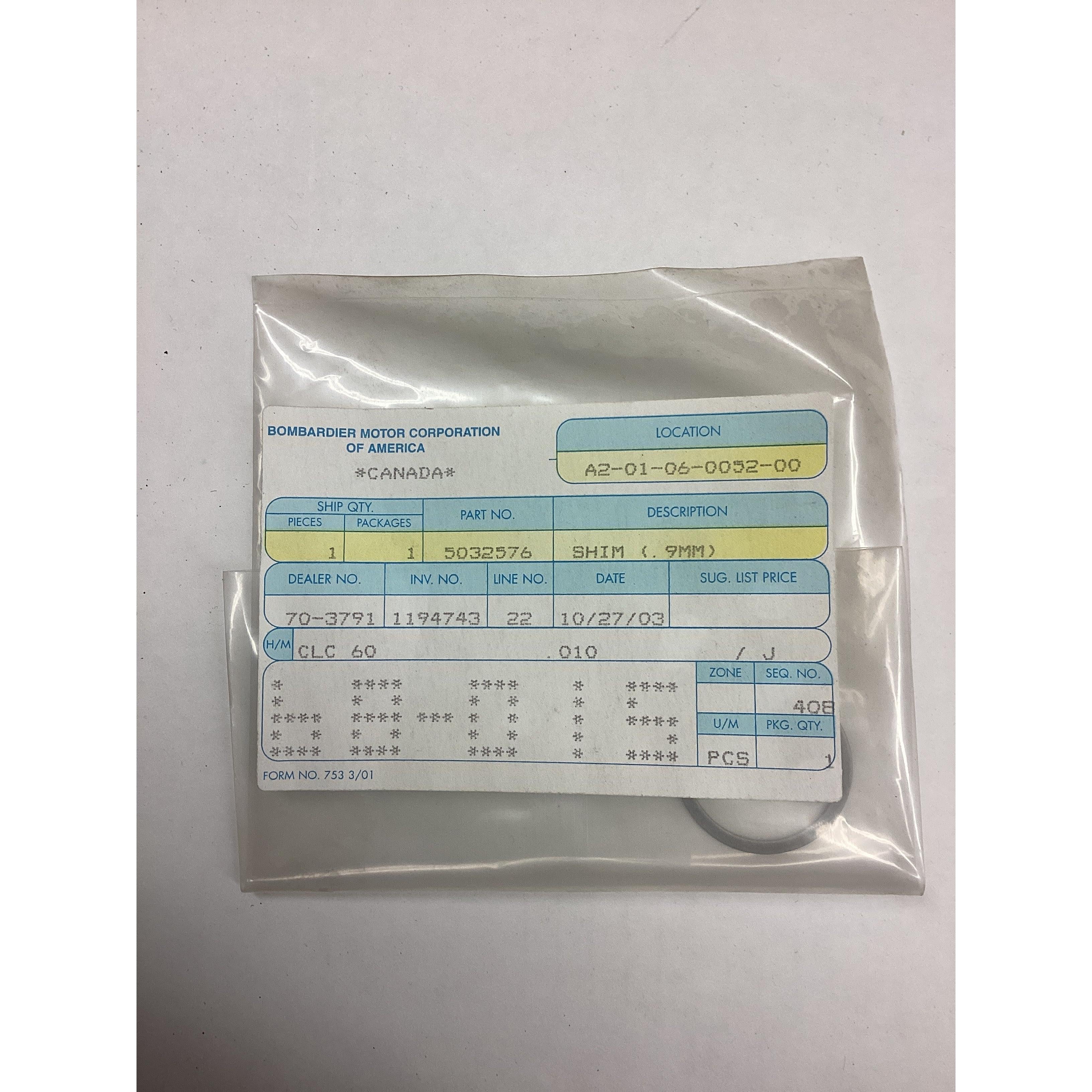 SHIM P/N 5032576