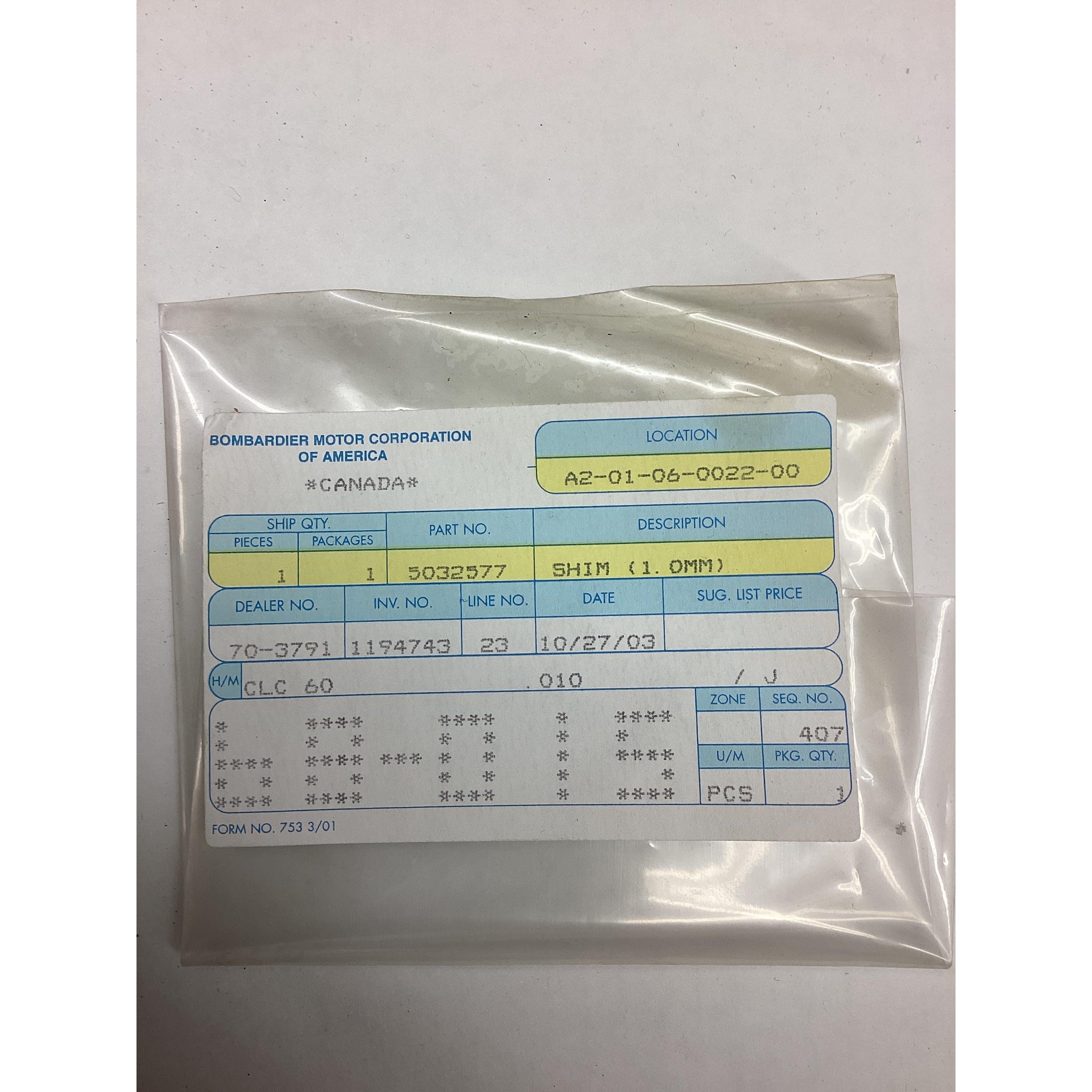 SHIM P/N 5032577