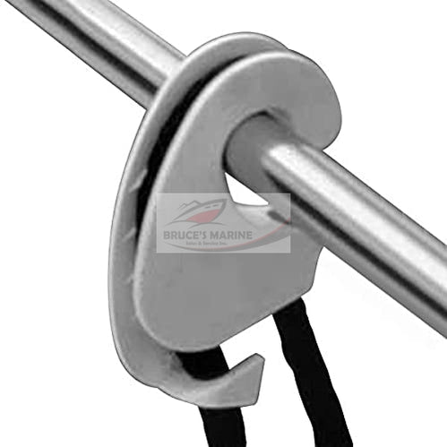 TAYLOR MADE PRODUCTS 1108 BOAT FENDER HANGER (CLIP RAIL MOUNT, UP TO 1-INCH RAILS), WHITE