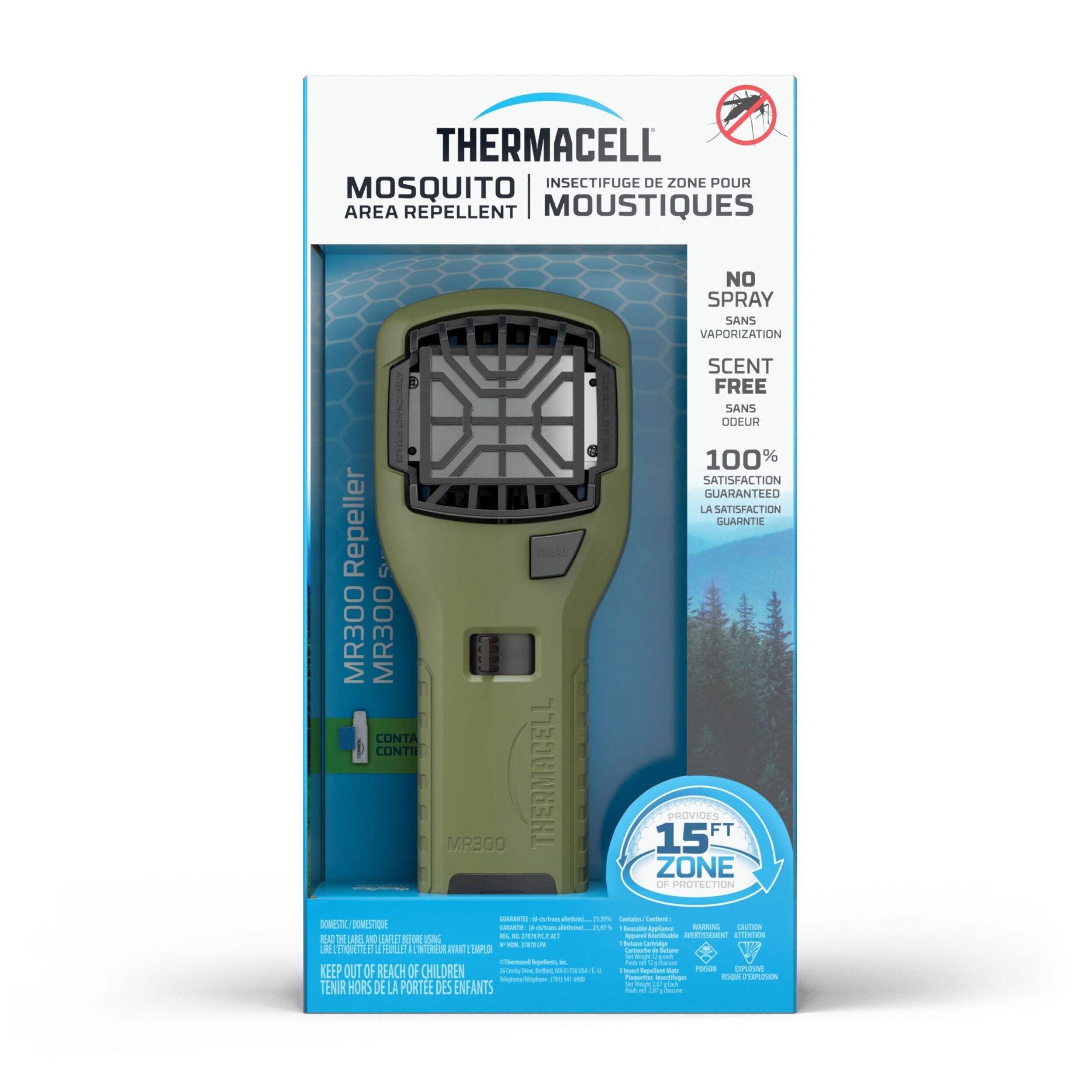 Thermacell Mosquito Repellent, Portable Adventure MR300, Green