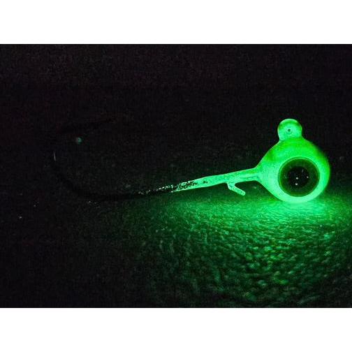 Walleye Hawgerz OMEGA GLOW Long Shank Jig- (3 PACK)