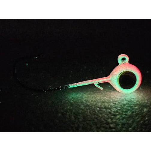 Walleye Hawgerz OMEGA GLOW Long Shank Jig- (3 PACK)
