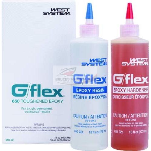 WEST SYSTEM G/FLEX C65032 EPOXY, 32 OZ. (2EA 16 OZ. BOTTLES)
