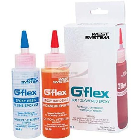 WEST SYSTEM G/FLEX EPOXY BOTTLES, 8 OZ. (2EA 4 OZ. BOTTLES)