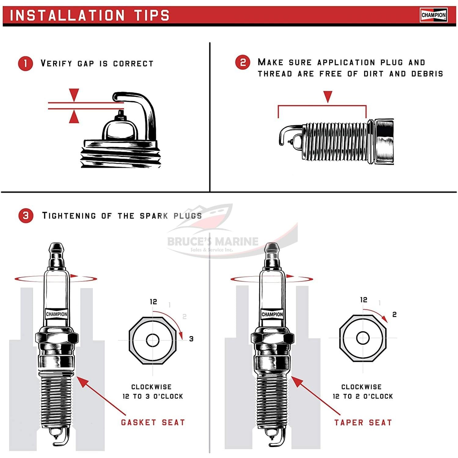XC12PEPB CHAMPION SPARK PLUG P/N 5001211