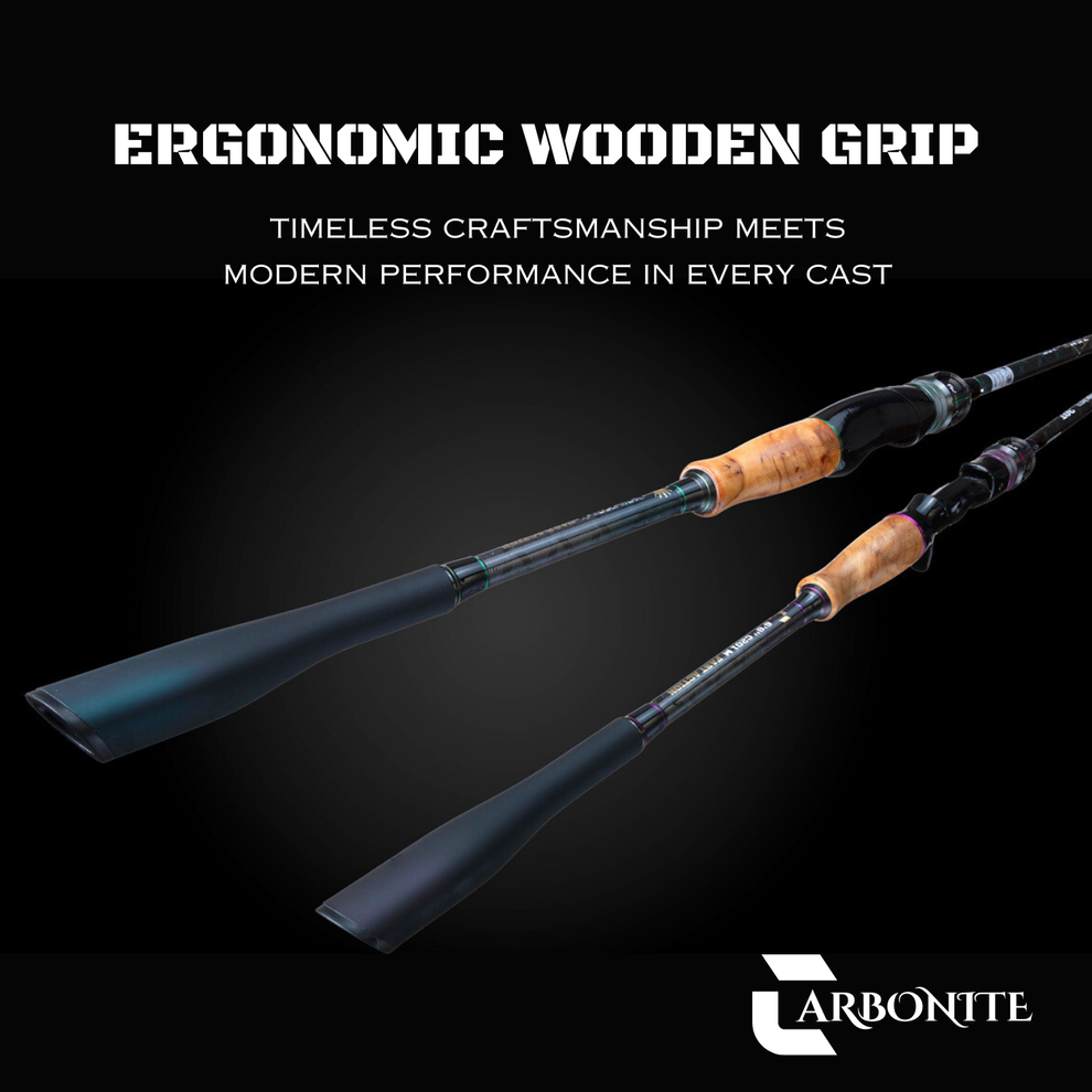 baitcasting rod with 2 tips CARBONITE 2-PIECE CASTING ROD (TWO TIPS INCLUDED)