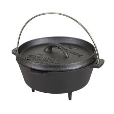Stansport's Cast Iron Dutch Oven with Lid (16018-20) - 2 Quart Capacity